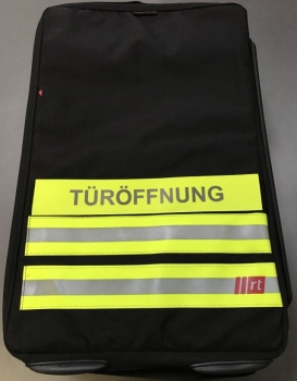 Türöffnungsrucksack ohne Inhalt mit Schriftzug "Türöffnung"